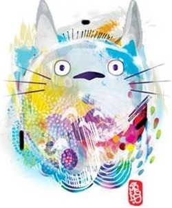 Totoro - T-shirt Nekotoro paint  -  TOTORO - GHIBLI