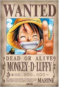 Affiche One Piece Wanted de Luffy - Nouvelle prime  - Posters & Affiches