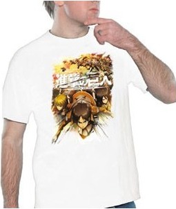 L'attaque des Titans - T-Shirt Crew Fight Blanc  - L'ATTAQUE DES TITANS