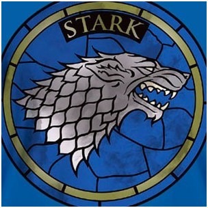 Game of Thrones - T-Shirt maison Stark - Bleu  - CINÉMA & SÉRIES TV
