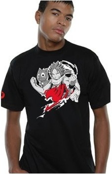 Fairy Tail - T-shirt Natsu Cloud  - T-Shirts