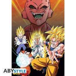 Dragon Ball Z - Affiche Majin Buu vs Super Saiyans  - Goodies DBZ