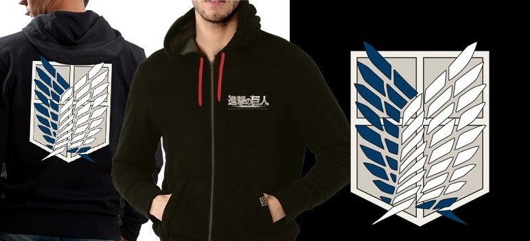 Attack on Titan - Veste noir Bataillon d'exploration  - L'ATTAQUE DES TITANS
