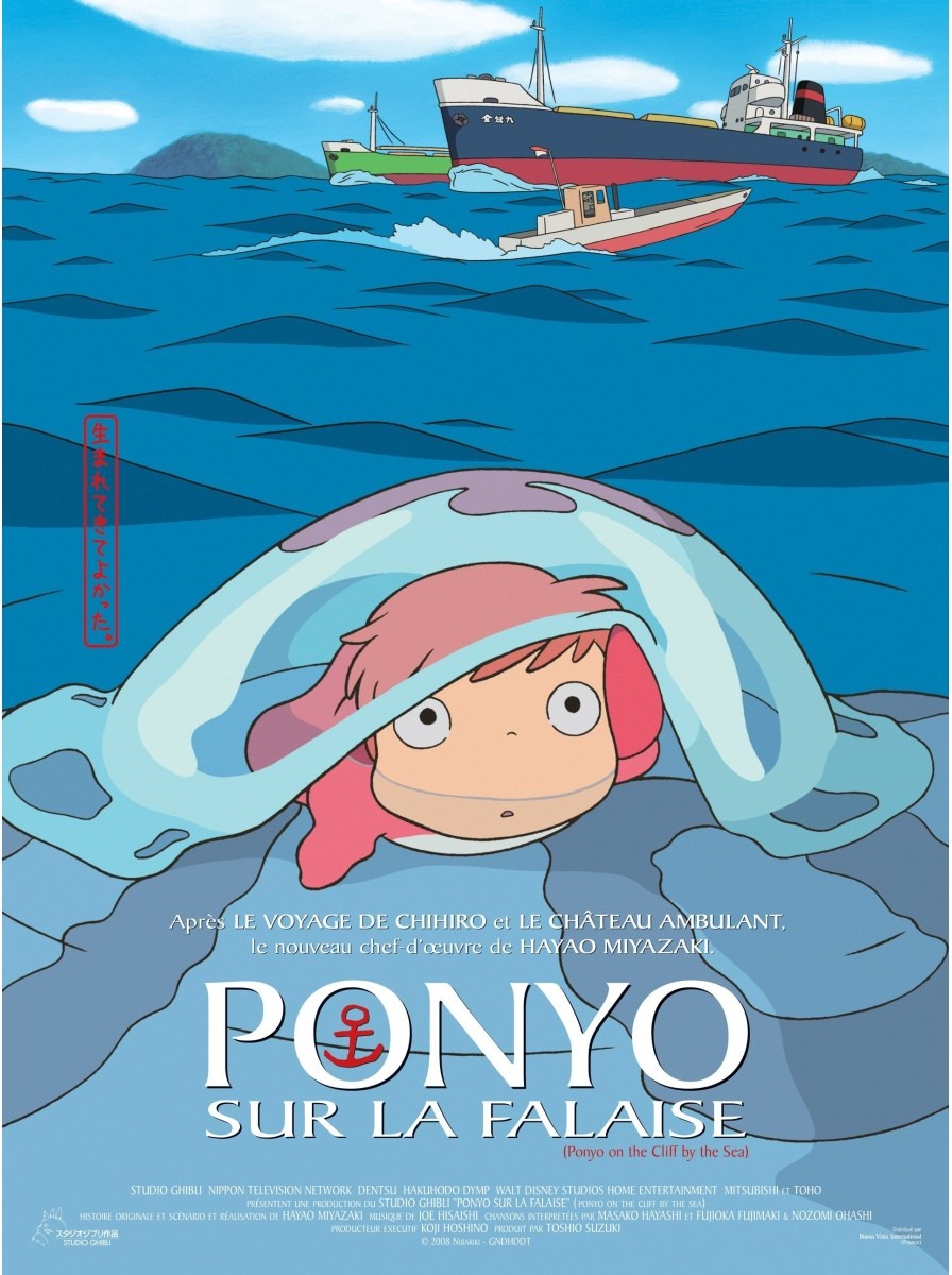 Affiche Cinéma Ponyo sur la Falaise  -  TOTORO - GHIBLI