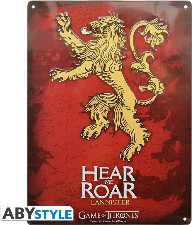 Plaque Métal Lannister  - CINÉMA & SÉRIES TV