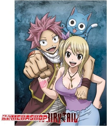 Poster Natsu Lucy et Happy  -  FAIRY TAIL