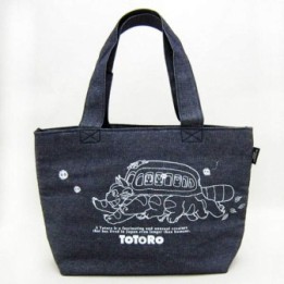 Sac Cabas style Jeans Chat Bus  -  TOTORO - GHIBLI