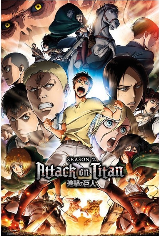 Poster L'Attaque des Titans - Saison 2 Art  - L'ATTAQUE DES TITANS