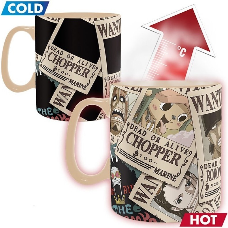 One Piece - Mug Thermo-réactif Wanted  -  ONE PIECE