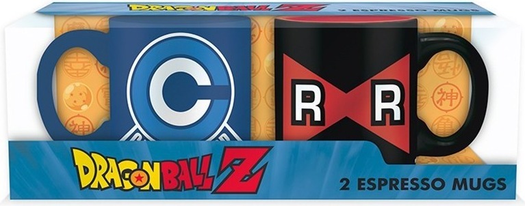 Set 2 mini Mugs Capsule Corp & Ruban Rouge  -  DRAGON BALL Z