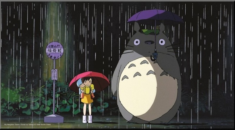 Totoro - Digigraphie sur Bois Bus Stop  -  TOTORO - GHIBLI
