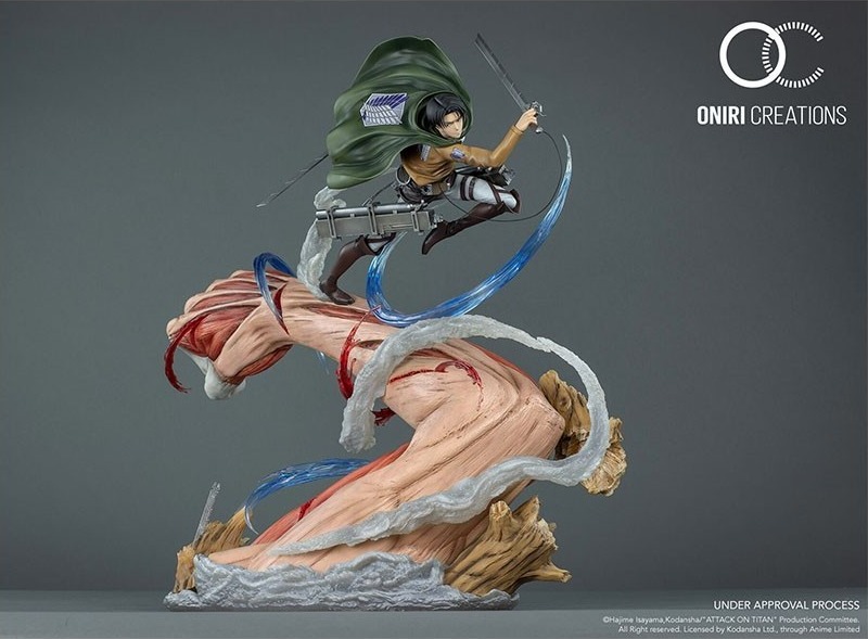 Statue Levi vs Female Titan - Oniri Creation  - L'ATTAQUE DES TITANS