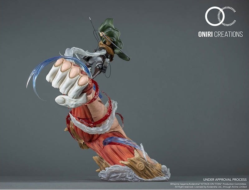 Statue Levi vs Female Titan - Oniri Creation  - L'ATTAQUE DES TITANS