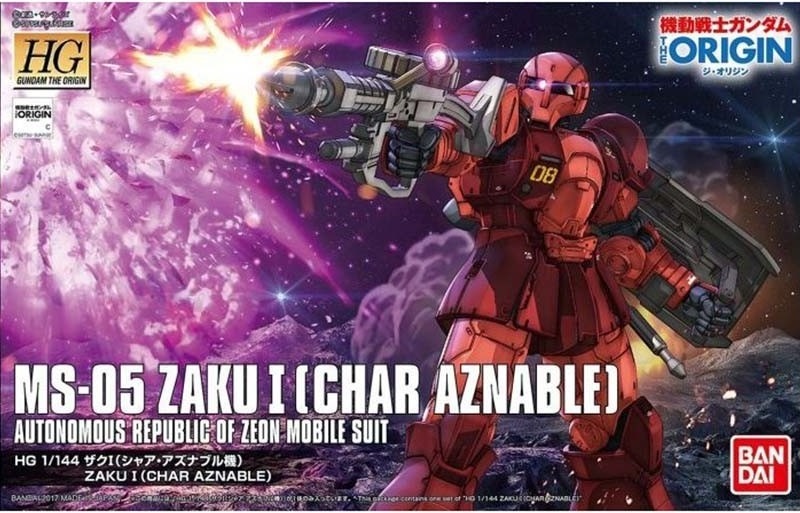 Gundam Zaku I Char Aznable - HG  -  GUNDAM