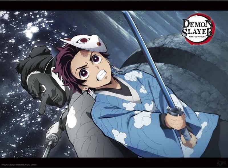 Demon Slayer - Poster Tanjiro et Urokodaki  - POSTERS & AFFICHES