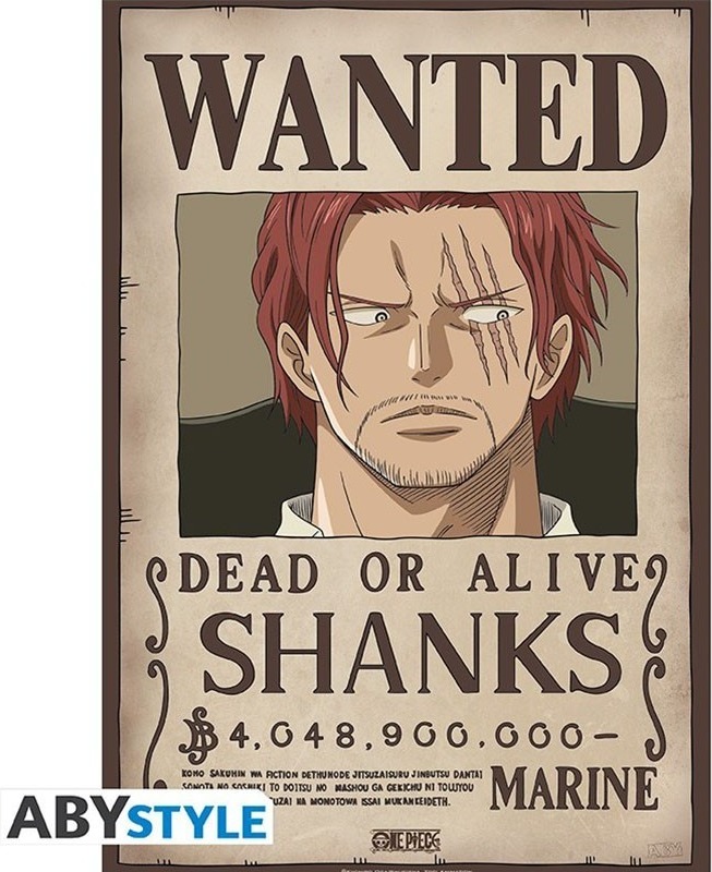 One Piece - Affiche Wanted Shanks  -  ONE PIECE
