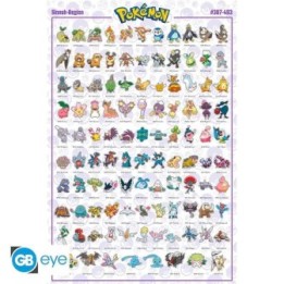 Poster Pokémon Sinnoh Region - Grand Format  - POSTERS & AFFICHES