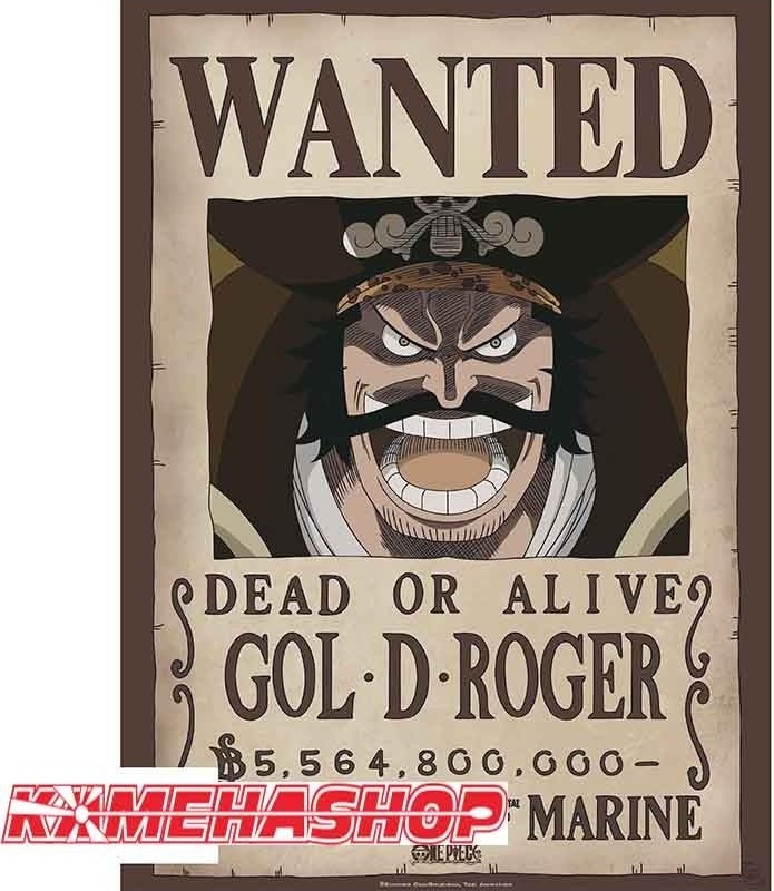 One Piece - Affiche Wanted Gold.D Roger  -  ONE PIECE