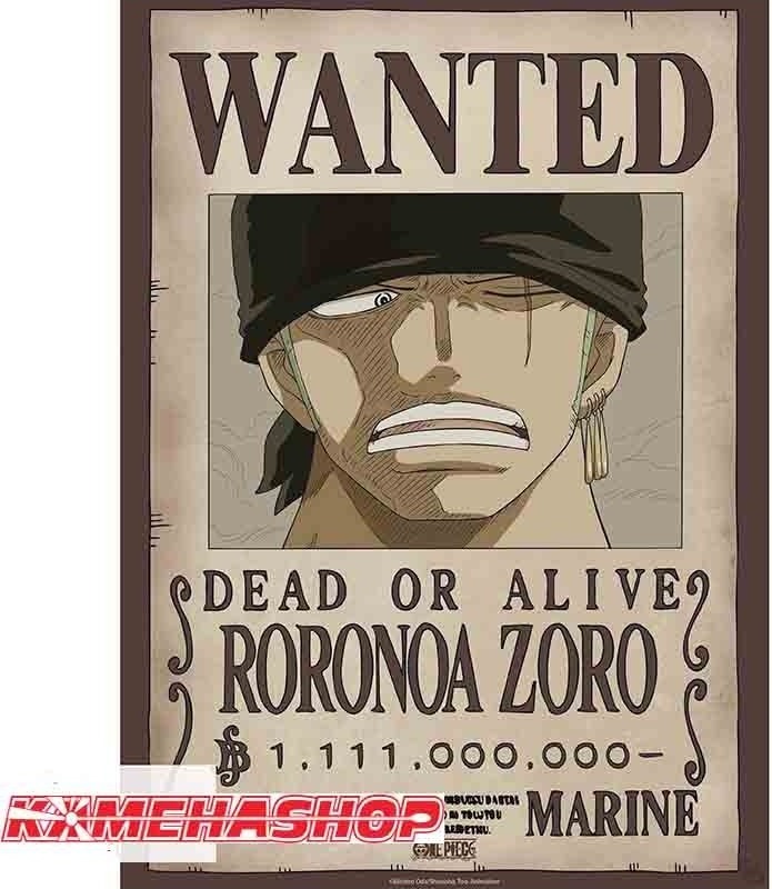 Affiche Wanted Zoro - New World Prime  -  ONE PIECE