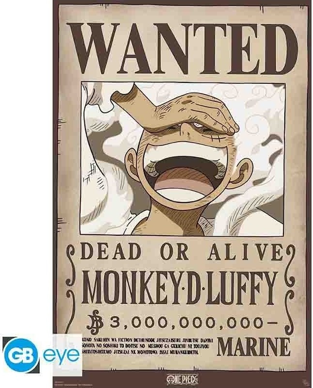 One Piece - Poster Maxi format Wanted Luffy Gear 5  -  ONE PIECE