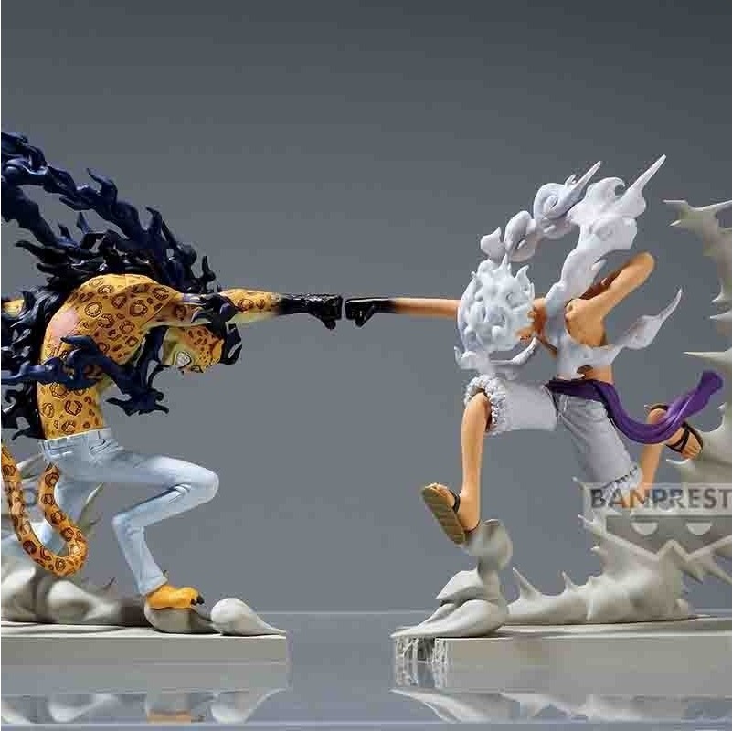 One Piece - Set 2 Figurines Luffy vs Rob Lucci - Senkozekkei  -  ONE PIECE