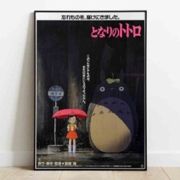 Tableau Mon Voisin Totoro Affiche Japonaise  -  TOTORO - GHIBLI