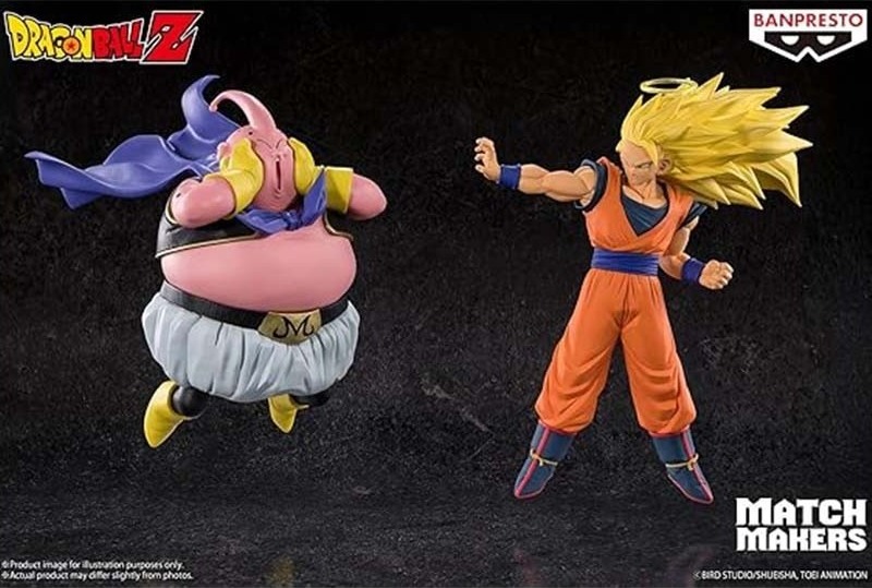 Dragon Ball Z - Set 2 figurines Goku SSJ3 vs Majin Buu Match Makers  -  DRAGON BALL Z