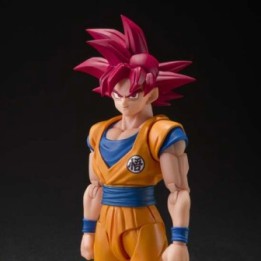 Dragon Ball Super - Figurine Son Goku saiyan god - s.h.figuarts  -  DRAGON BALL Z