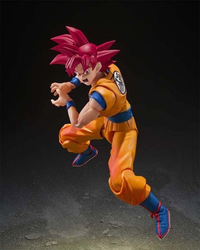 Dragon Ball Super - Figurine Son Goku saiyan god - s.h.figuarts  -  DRAGON BALL Z