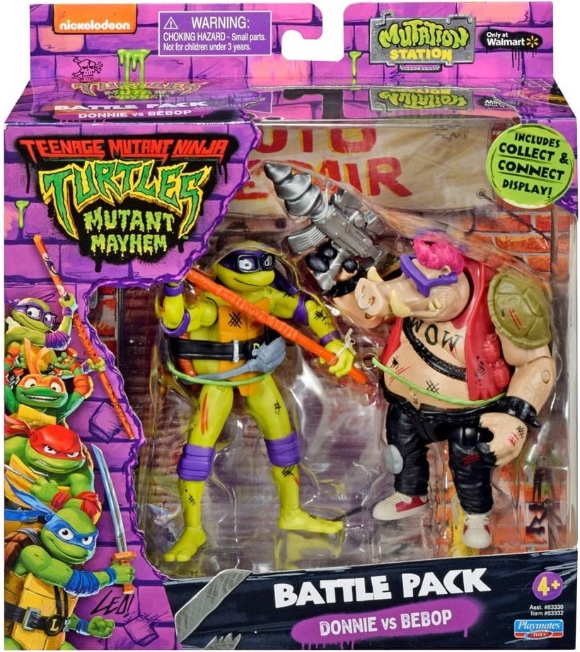 Tortues Ninja - Figurines Donatello vs Bebop  - AUTRES FIGURINES