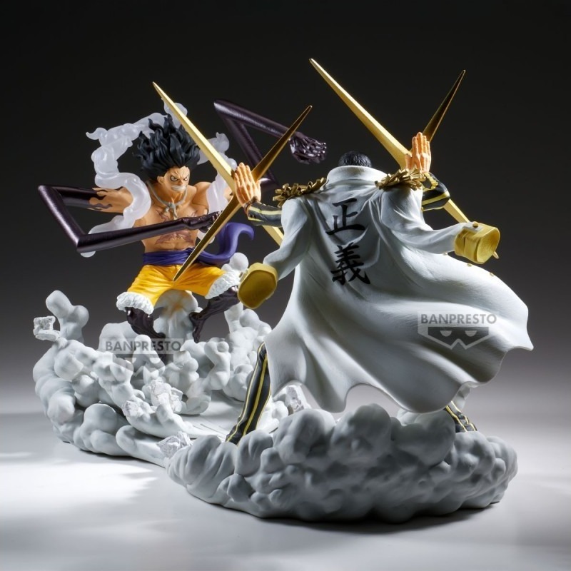One Piece - Set 2 Figurines Luffy vs Borsalino - Senkozekkei  -  ONE PIECE