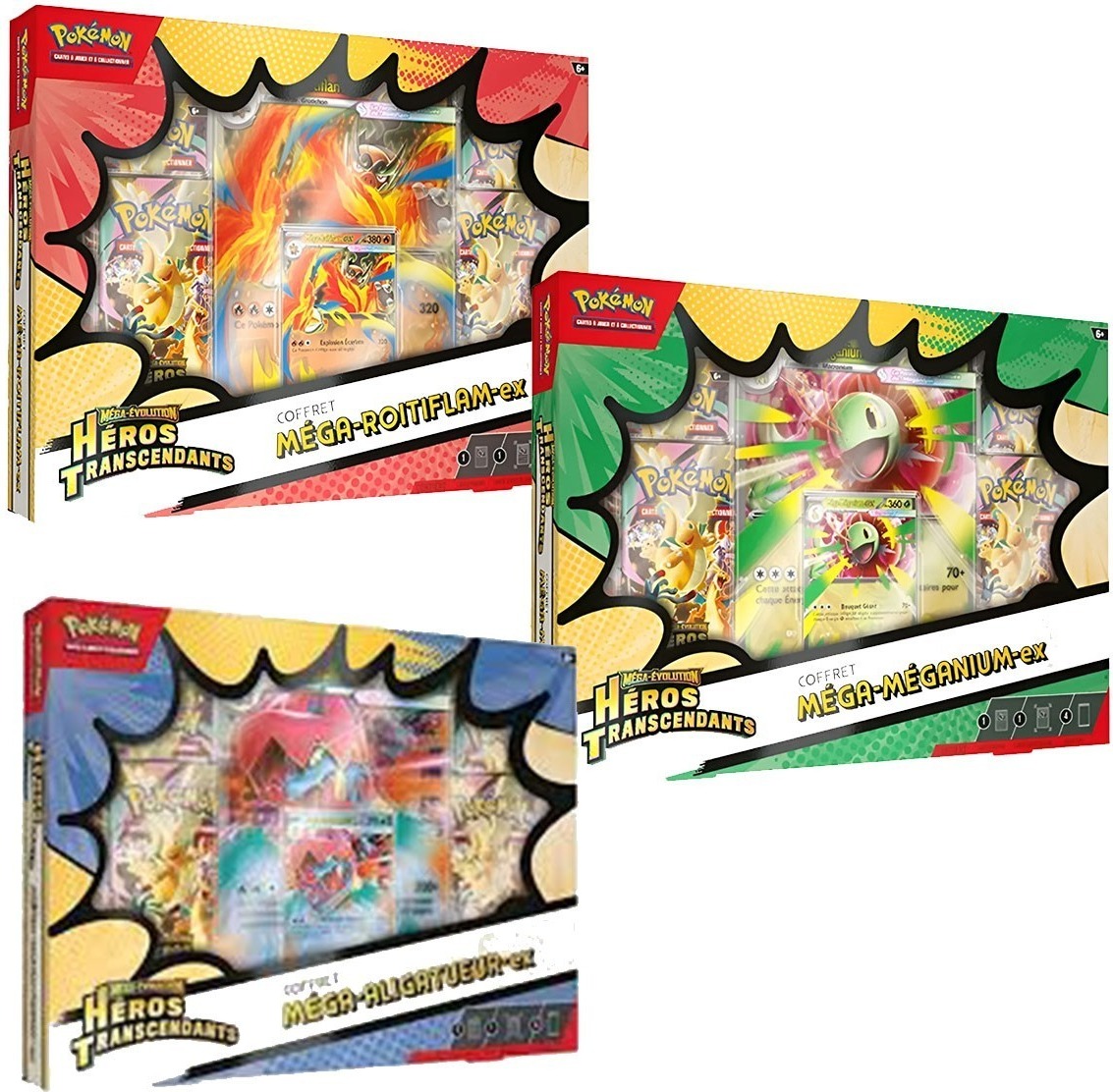 Pokémon - Lot de 3 coffrets Heros Transcendants  - Cartes à collectionner