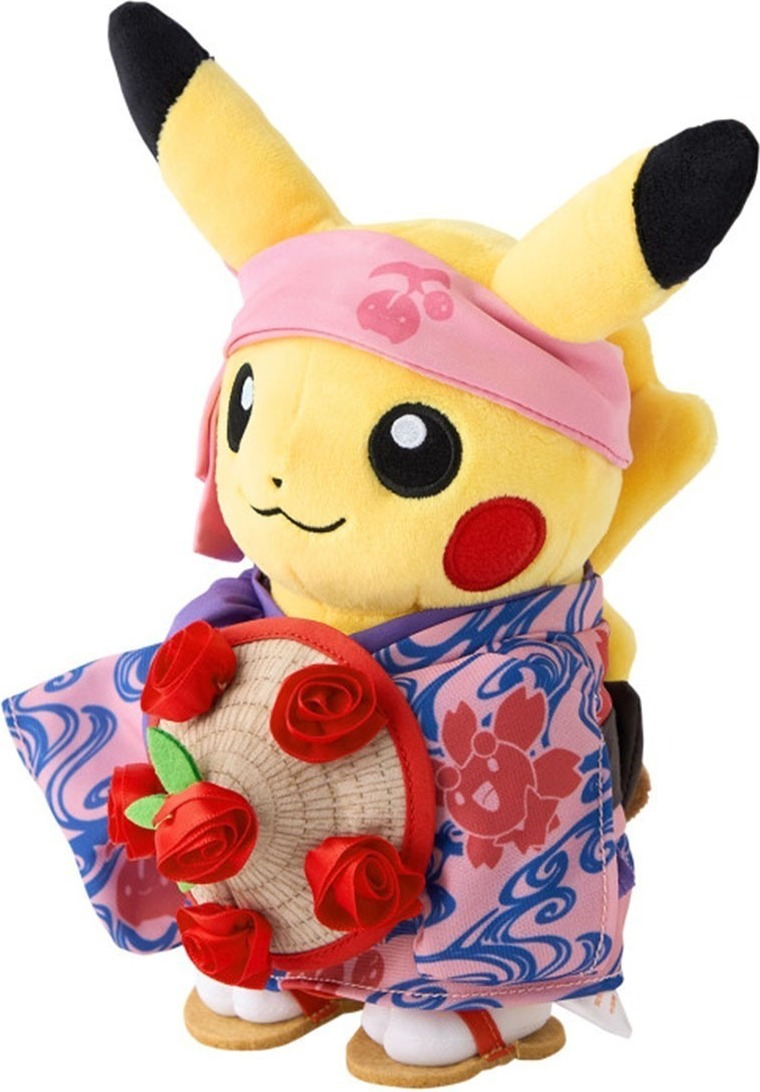 Peluche Pikachu Hanagasa Festival Ver. Pokémon Center Tohoku R  -  MARIO BROS & CO